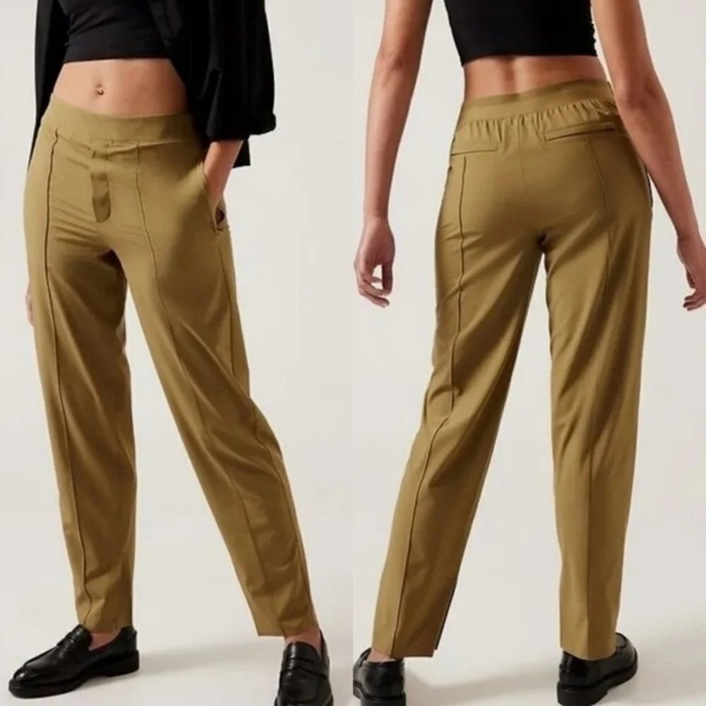 Athleta | Vienna Green Slim Pant size 24